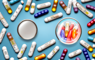Various types of dietary supplements like pills