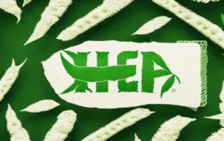 A variety of products packaged in hemp materials