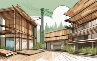 Various eco-friendly building materials like bamboo