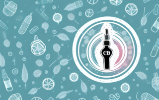 A cbd oil bottle with a dropper
