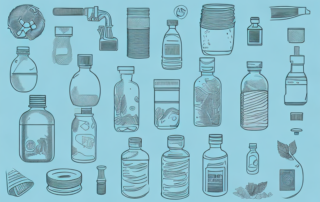 Various plastic items such as bottles