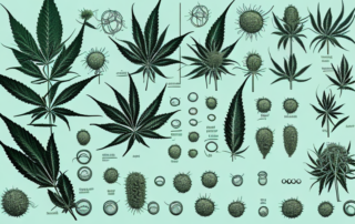 A hemp plant with its seeds