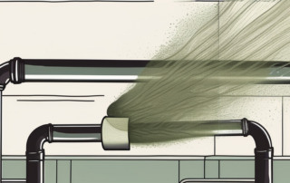 A pipe being sealed with hemp in a step-by-step process