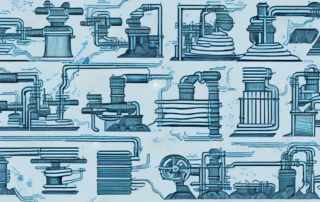 Various industrial machines processing cellulose