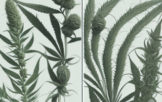 Two different plants side by side