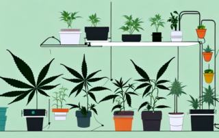 An indoor cannabis growing setup