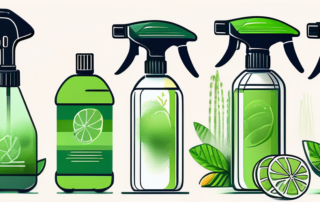 Several different types of lime sprayers on a table