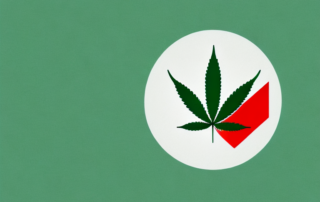 A cannabis plant inside a medical cross symbol