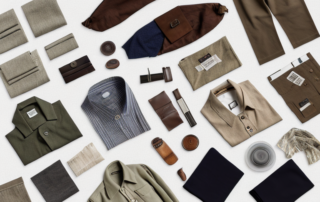 A collection of stylish men's hemp clothing items