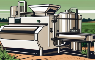 A sophisticated machine with various compartments and conveyor belts