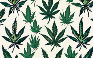 A cannabis leaf intertwined with symbolic imagery of nerves