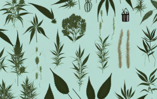 A stylish hemp clothing ensemble hanging on a clothing rack