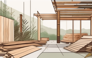 Various natural building materials like wood