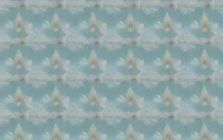 A hemp fabric swatch with various symbols around it representing its properties such as strength