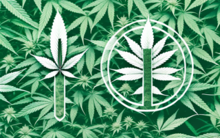 A cannabis plant with its leaves subtly shaped like medical symbols