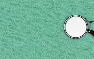 A hemp fabric swatch with a magnifying glass highlighting its texture and fibers