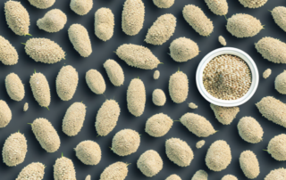 A variety of hemp seeds in a daily portion size