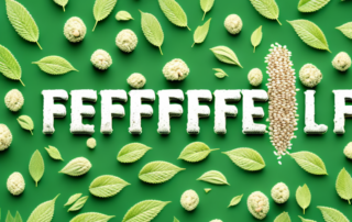 A handful of peeled hemp seeds placed prominently on a vibrant