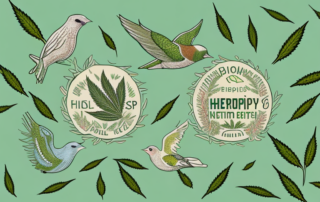 A variety of birds happily pecking at a pile of hemp seeds