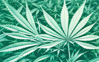 A male cannabis plant
