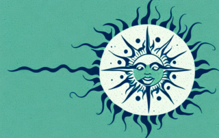 A piece of hemp fabric with symbols of its disadvantages like a sun indicating fading