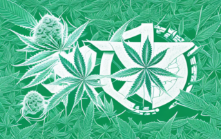 A hemp plant with its seeds highlighted