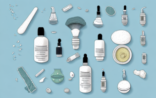 Various objects like a skincare product