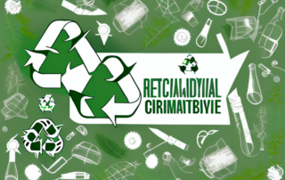 Various recycled products such as a paper