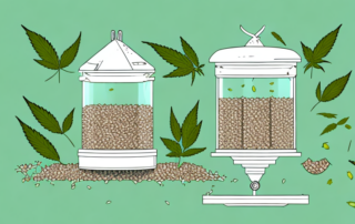 Various types of birds pecking at a feeder filled with hemp seeds