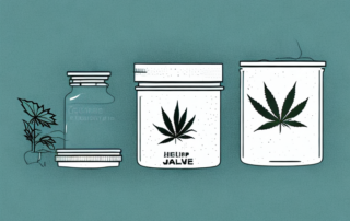 A hemp salve jar placed next to a healthy