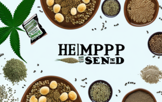 A variety of dishes and snacks made from hemp seeds