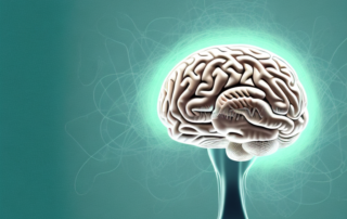 A human brain surrounded by hemp seeds