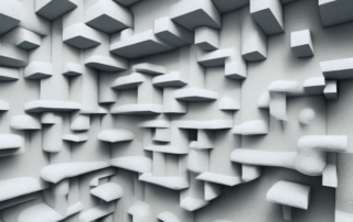 A cross-section of a house