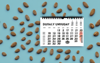 A variety of hemp seeds scattered on a daily calendar