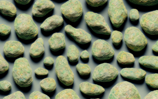 Various high-quality hemp stones displayed artistically