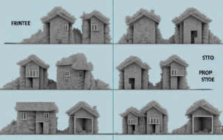 A step-by-step construction process of a house made of hemp