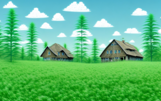 A rustic house made entirely of hemp plants