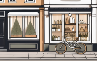 A charming street lined with unique and inviting hemp shops