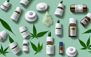 Various hemp products like oil
