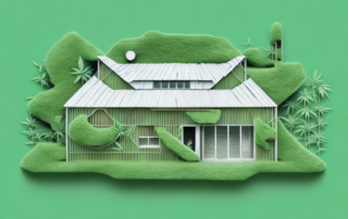 A house constructed from hemp materials