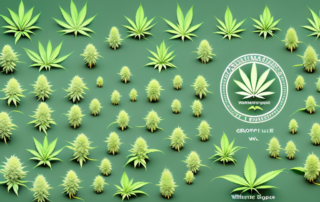 Various stages of growth of a cannabis plant