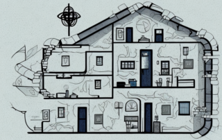 A cross-section of a house