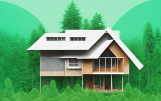 A sustainable and durable hemp house surrounded by nature