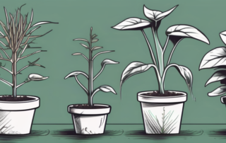 Various plants at different stages of growth