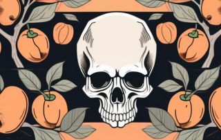 Half-opened apricot with its kernel visible