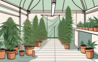 A detailed cannabis tent setup