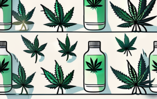 A dropper bottle with thc oil