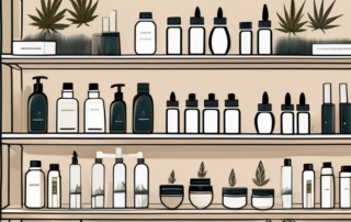 A variety of hemp products like oils