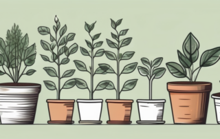 Various types of seedlings in different stages of growth