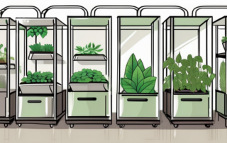 Several different types of grow boxes